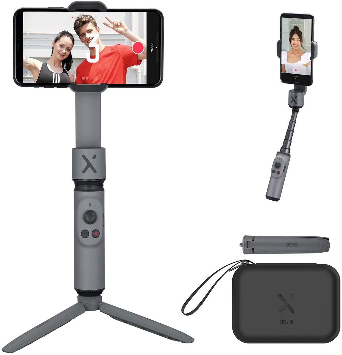 Estabilizador para Celular ZHIYUN Smooth X Combo Gris