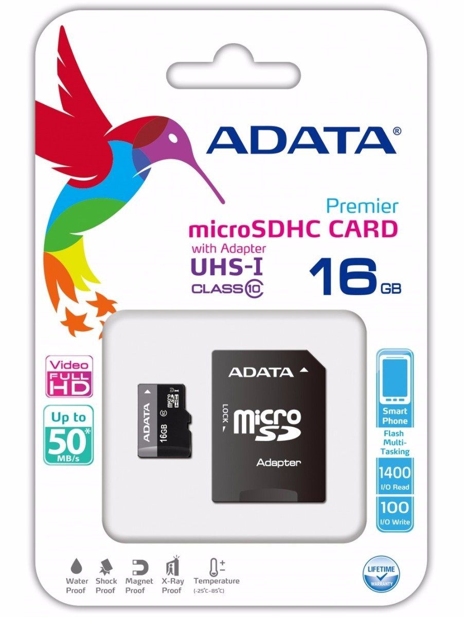 TARJETA MICRO SD 16GB C10 UHS-I ADATA