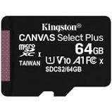 Tarjeta MicroSD KINGSTON de 64GB Canvas Select Plus